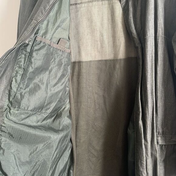 Diesel Army Green Flax/Cotton Zip Up Jacket XL - Picture 3 of 9